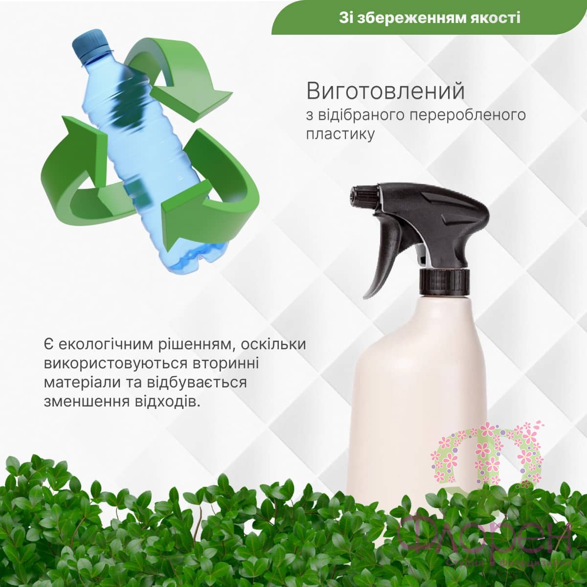Опрыскиватель Plastia Pilea, 1л фото 1